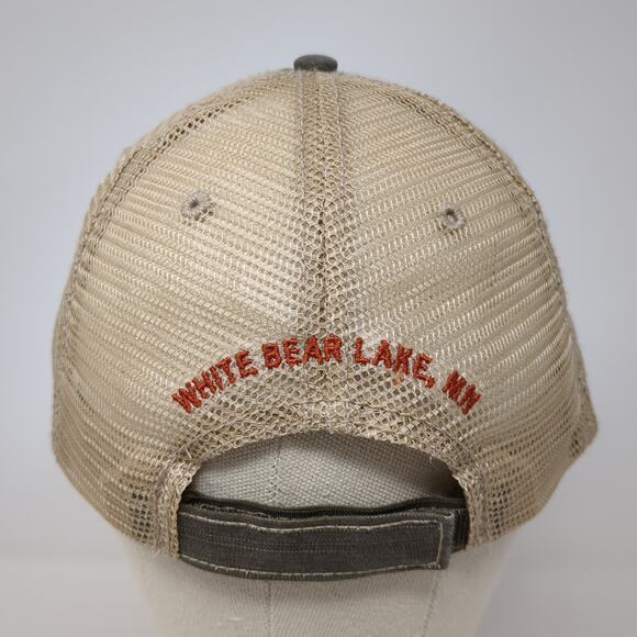 Big Wood Brewery White Bear Lake Strapback Trucker Hat Brown OS Distressed Ha - Picture 6 of 9